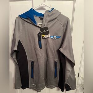 Eddie Bauer Gray and Blue Performance Hoodie